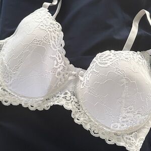 XOXO Elegant White Lace Bra